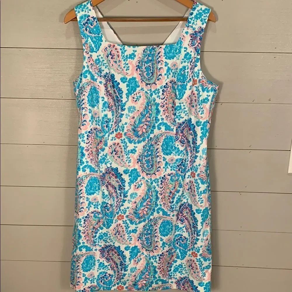 Talbots Colorful Paisley Sleeveless Dress NWT size 14 feminine